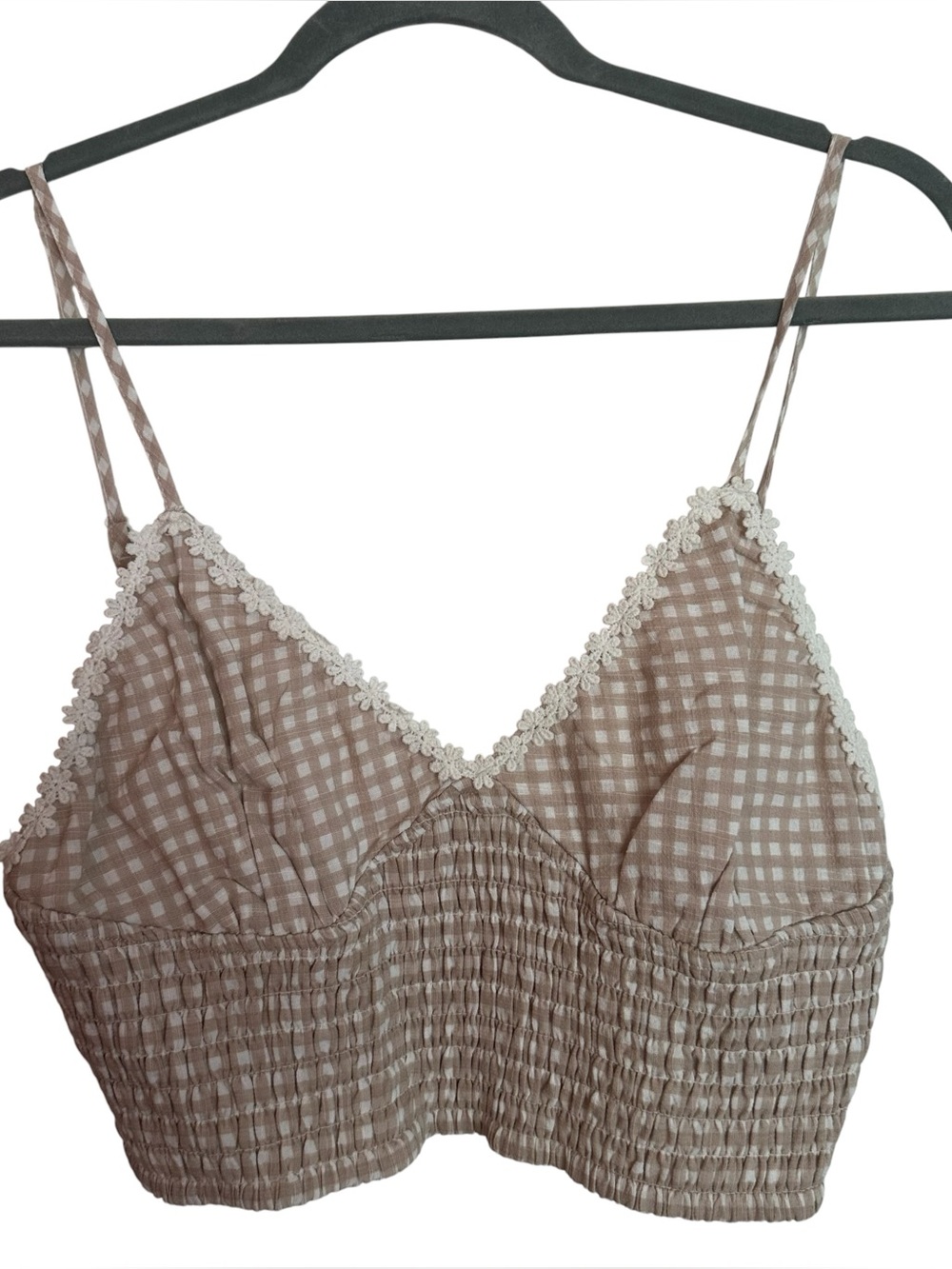 Gingham Bustier Crop Top Large